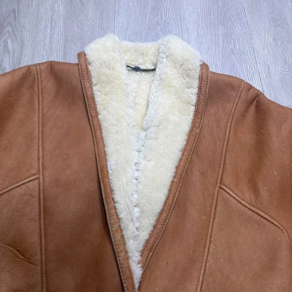 Vintage 1980's Sheepskin Shearling Long Coat Women's Small Hugo Buscati Rare!! - Picture 4 of 16